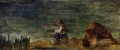 El pescador en las rocas Paul Cezanne